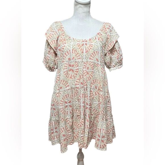 CLEOBELLA WOMENS FERRIS MINI DRESS IN TILE PRINT SIZE XS 100% ORGANIC COTTON - Picture 2 of 7